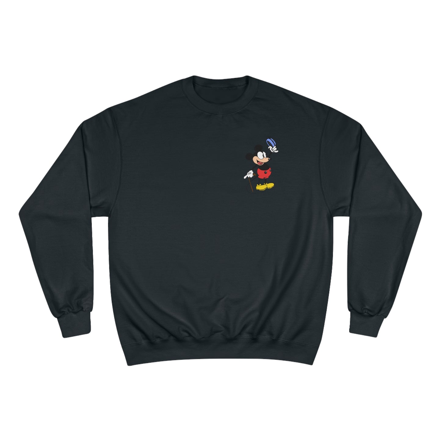 "Mickey & Minnie Black Love"  Champion Sweatshirt