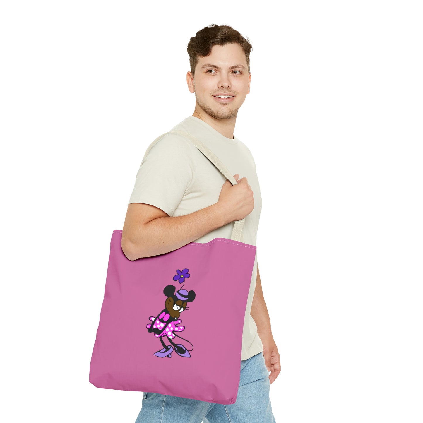 "Mickey & Minnie Black Love" Tote Bag