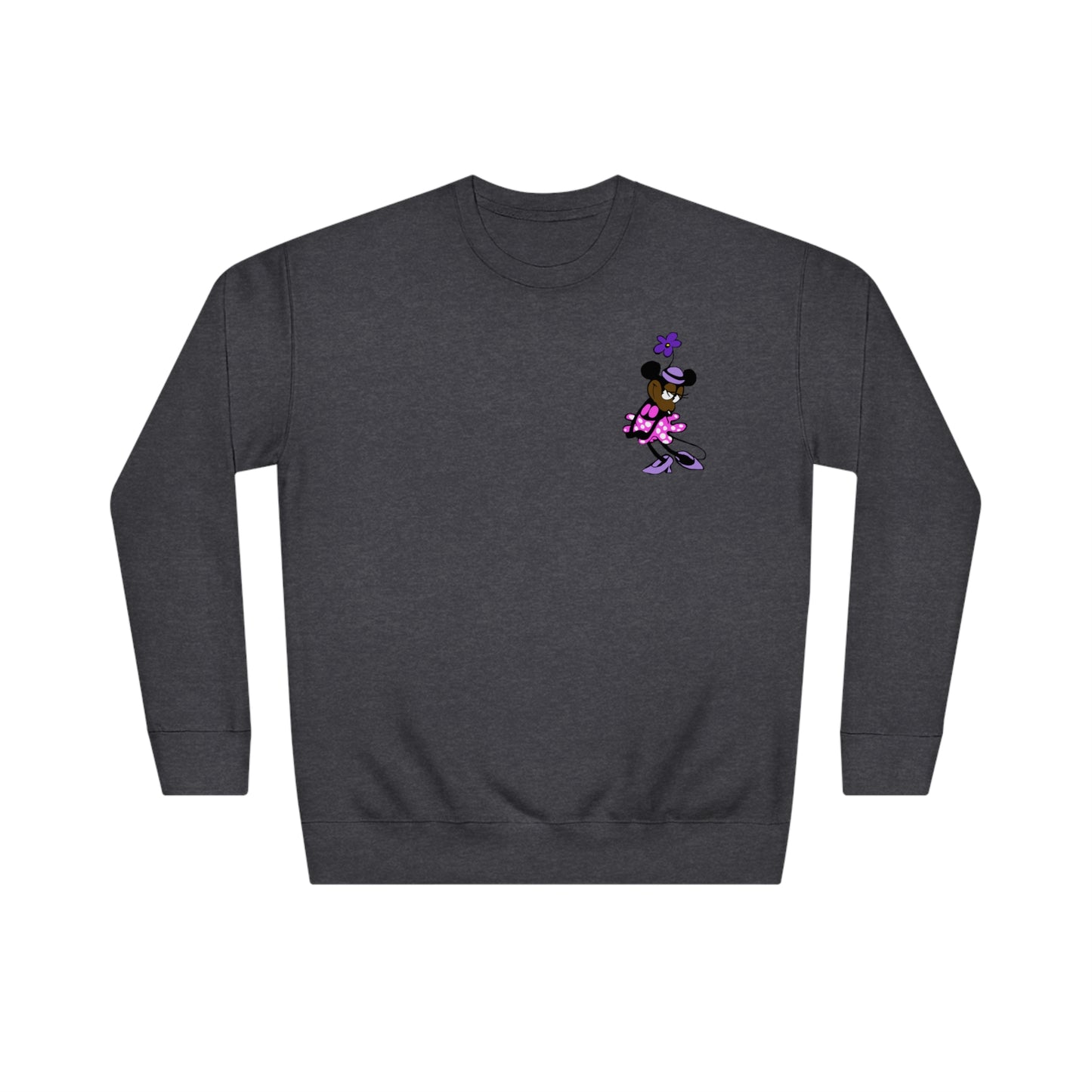 "Mickey & Minnie Black Love"  Minnie's Soft Cotton Sweatshirt