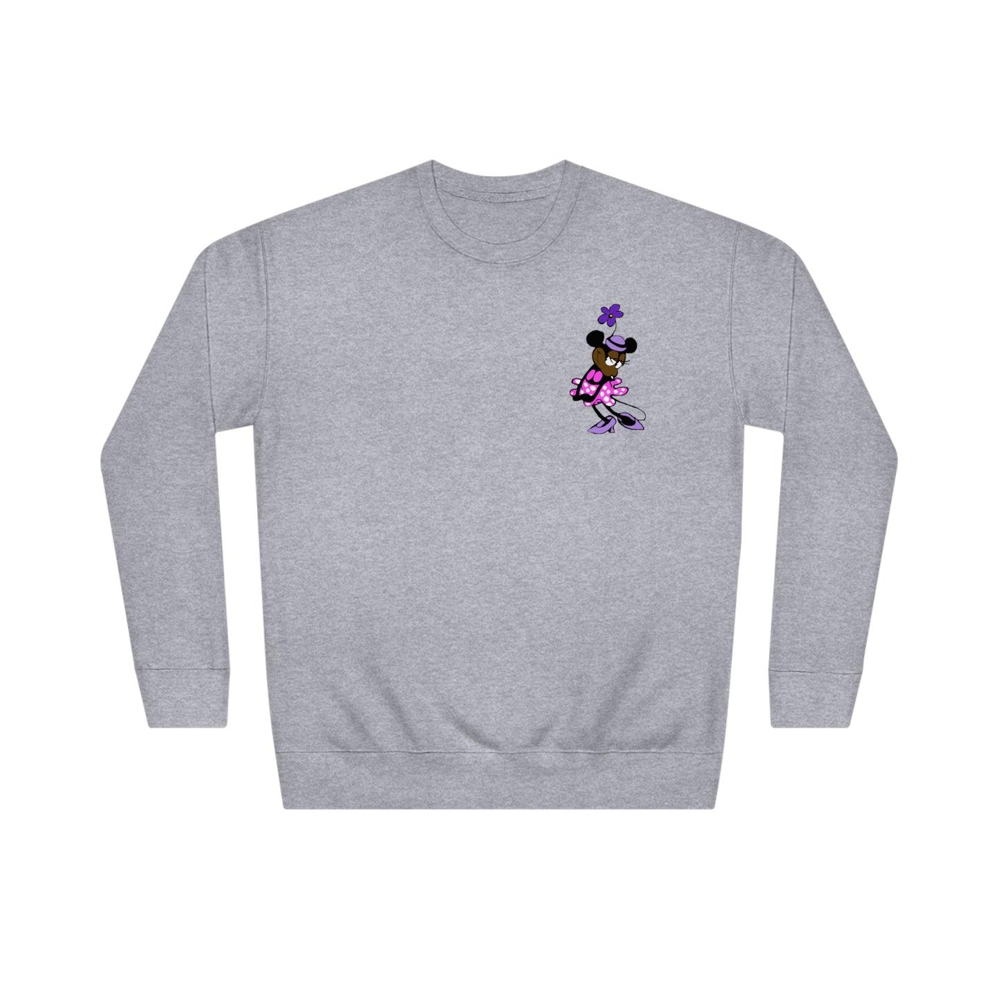 "Mickey & Minnie Black Love"  Minnie's Soft Cotton Sweatshirt