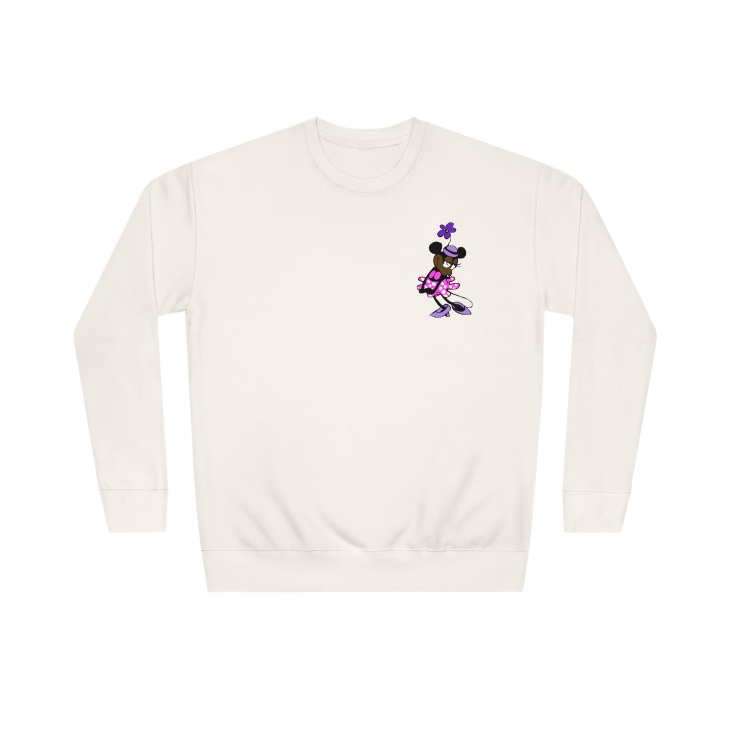 "Mickey & Minnie Black Love"  Minnie's Soft Cotton Sweatshirt