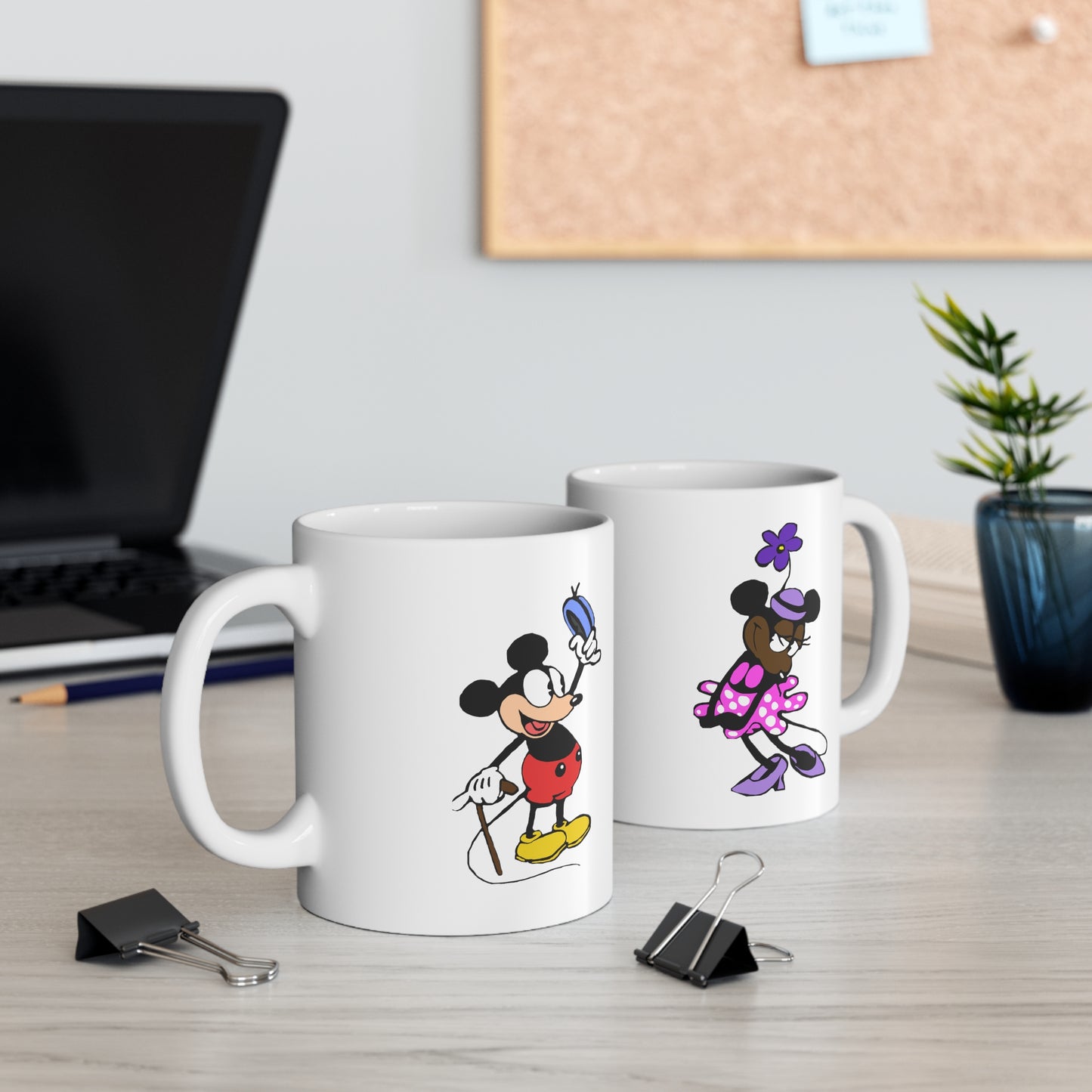 "Mickey & Minnie Black Love" Mug