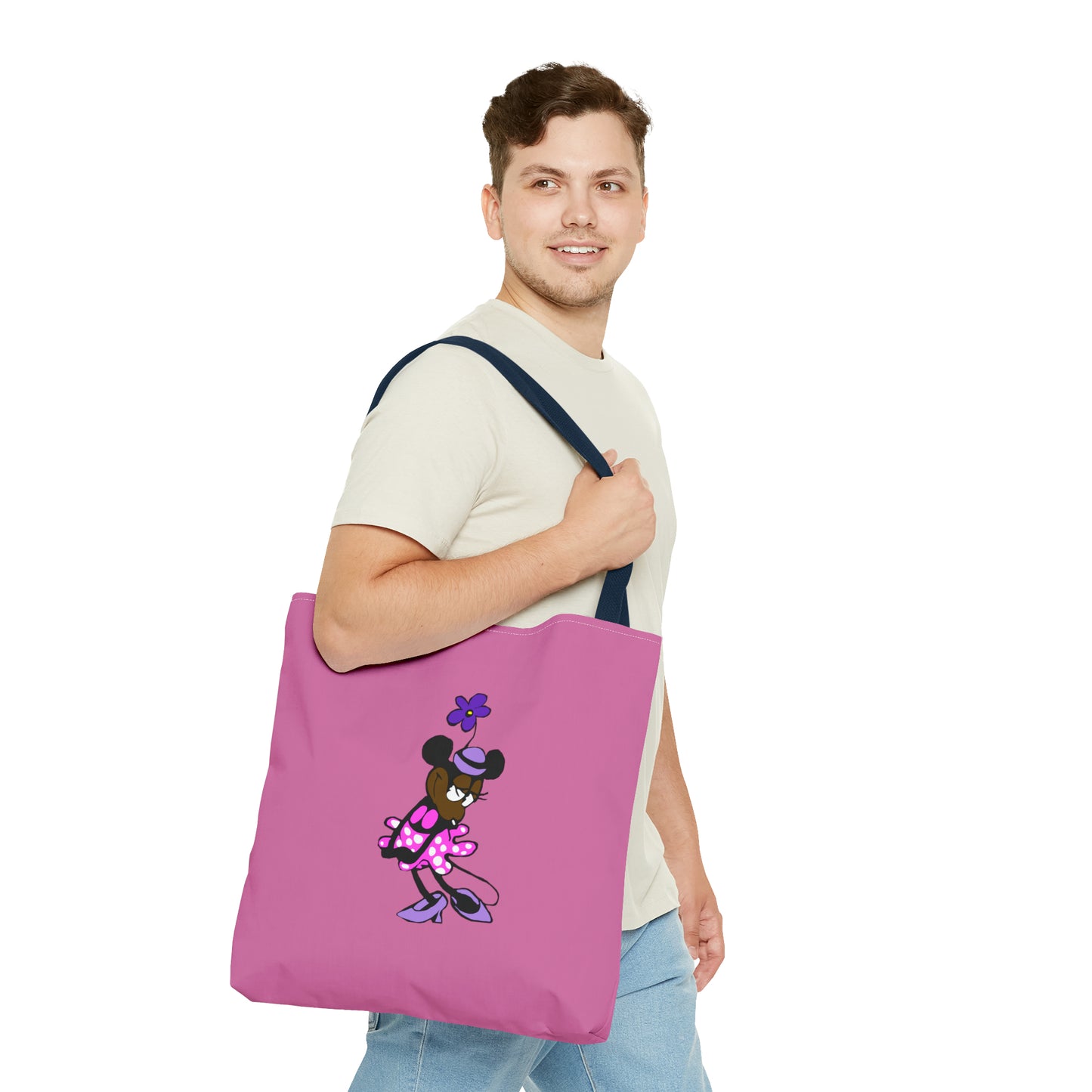 "Mickey & Minnie Black Love" Tote Bag